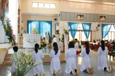 Chầu Thánh Thể thay mặt giáo phận ​​​​​​​