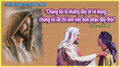 Suy Niệm Lời Chúa Thứ Ba Tuần 32 Mùa Thường Niên