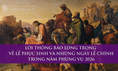 Lời thông báo về những ngày lễ chính trong năm PV 2026