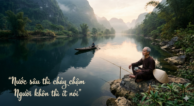 Nước sâu thì chảy chậm người khôn thì ít nói